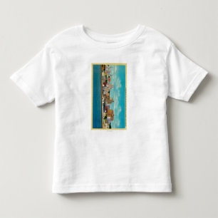 T-shirt Pour Les Tous Petits Horizon de San Diego du BaySan Diego, CA