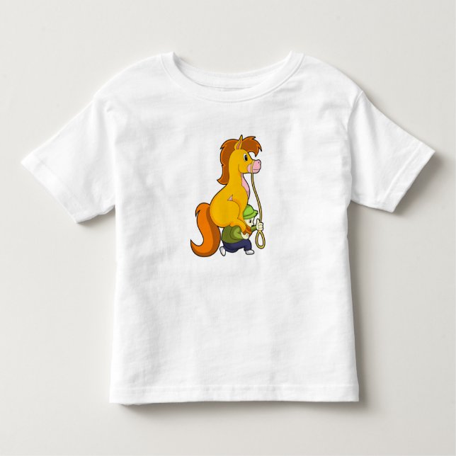 T-shirt Pour Les Tous Petits Horse with Boy.PNG (Devant)