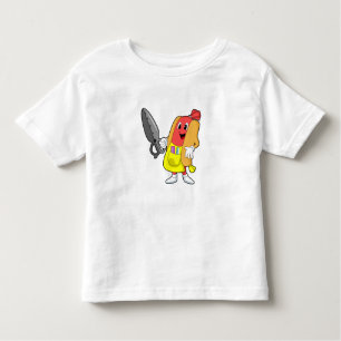 T-shirt Pour Les Tous Petits Hotdog comme coiffeur avec ciseaux
