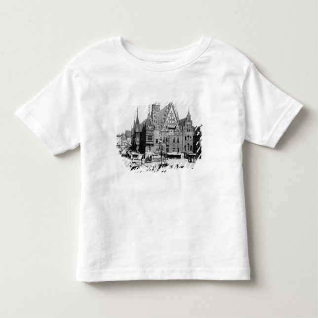 T-shirt Pour Les Tous Petits Hôtel de ville, Breslau Pologne, c.1910 (Devant)