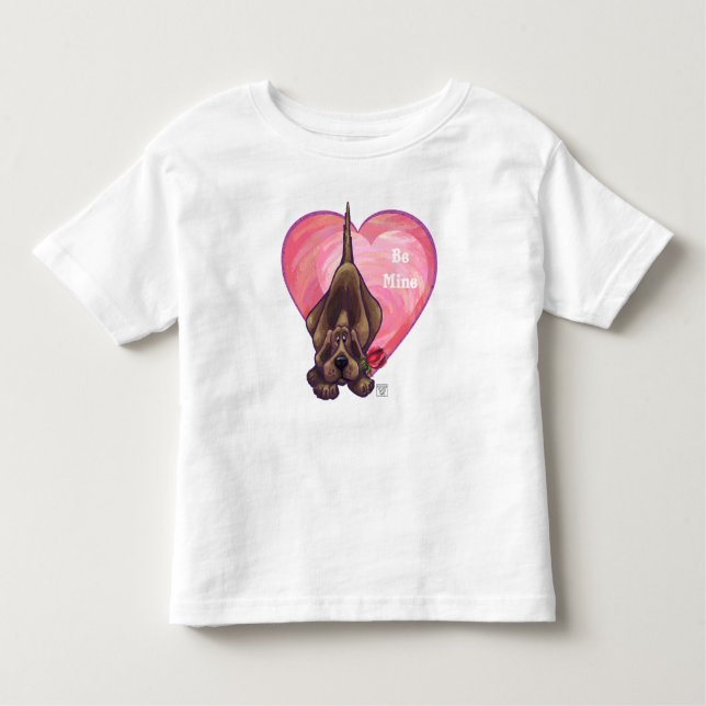 T-shirt Pour Les Tous Petits Hound Dog Valentine's Day (Devant)