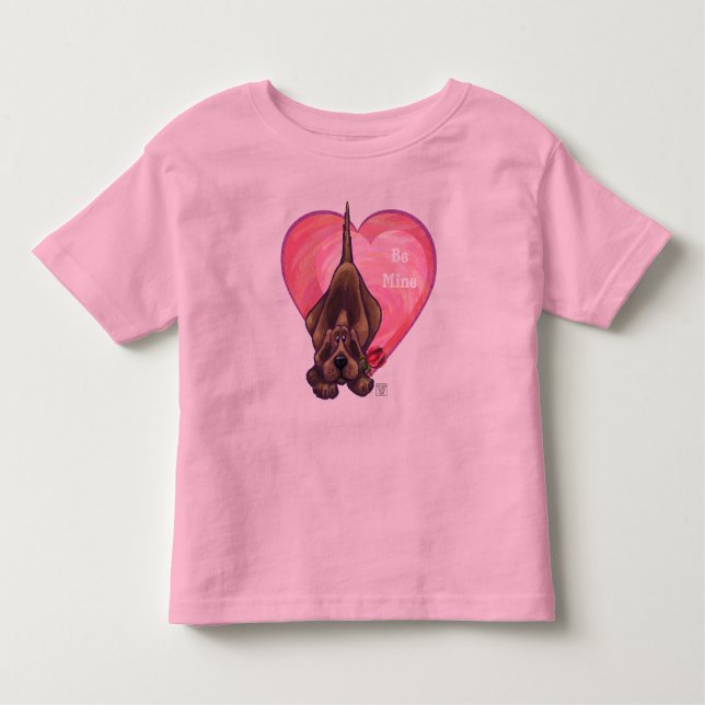 T-shirt Pour Les Tous Petits Hound Dog Valentine's Day (Devant)