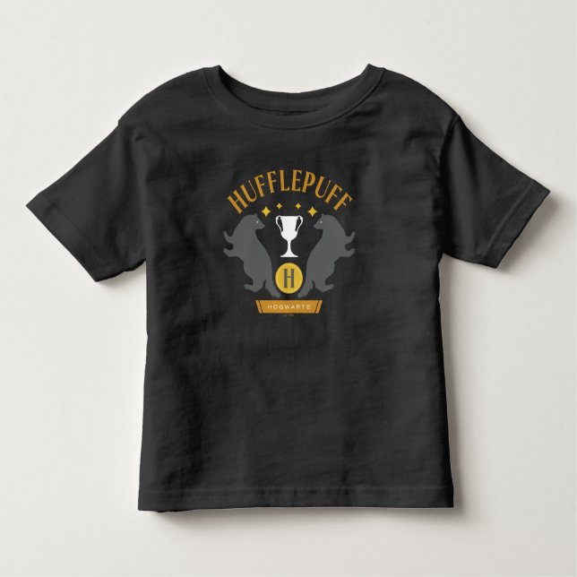 T-shirt Pour Les Tous Petits HUFFLEPUFF™ Badger and Cup House Pride Graphic (Devant)