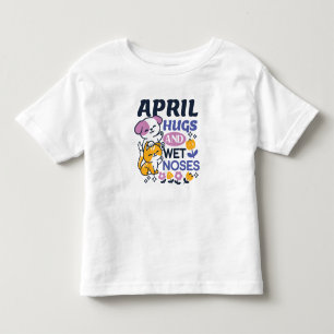 T-shirt Pour Les Tous Petits Hugs d'avril et nez mouillé - Cute chien et chat a