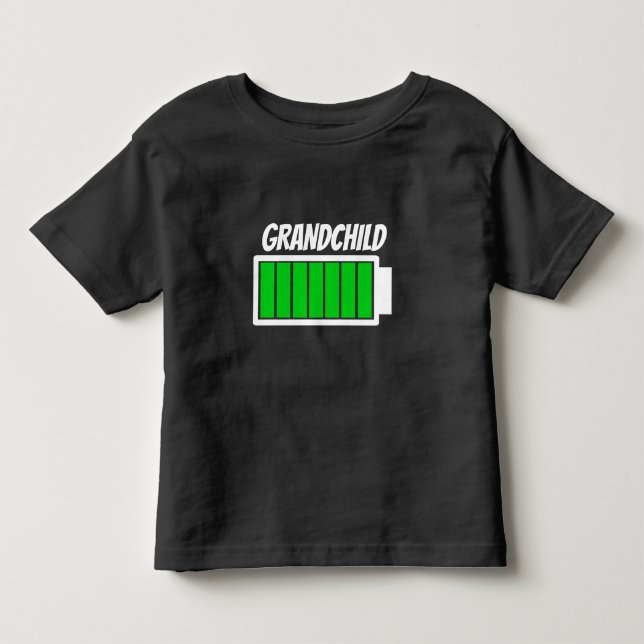 T-shirt Pour Les Tous Petits Humour d'énergie de grande batterie (Devant)