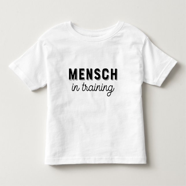 T-shirt Pour Les Tous Petits Humour juif Mensch en formation (Devant)