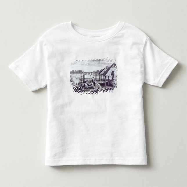 T-shirt Pour Les Tous Petits Huttes d'été (Devant)