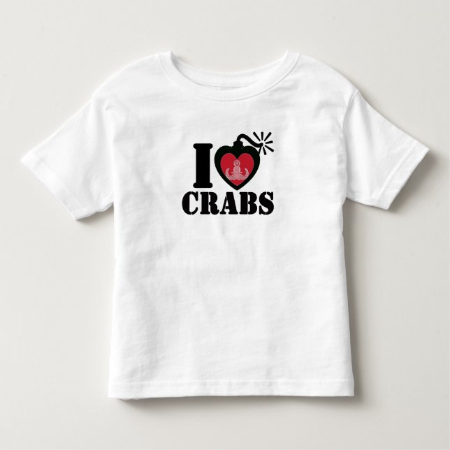 T-shirt Pour Les Tous Petits I crabes de coeur (Devant)