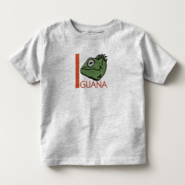 T-shirt Pour Les Tous Petits I est pour l'iguane (Devant)