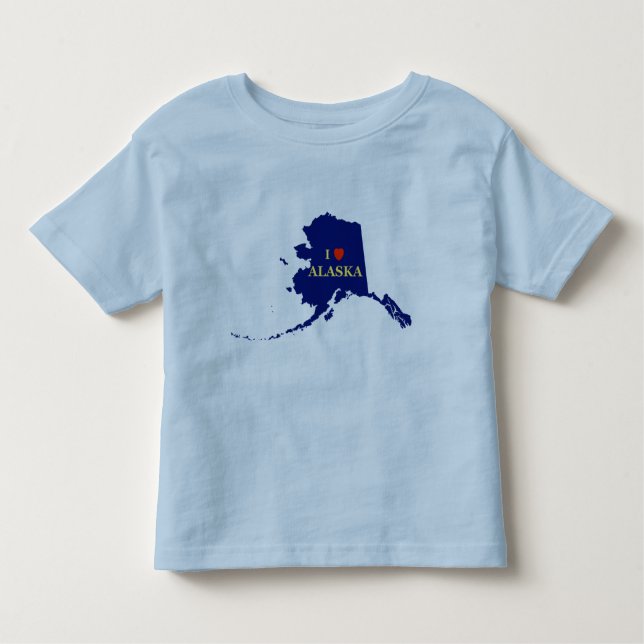 T-shirt Pour Les Tous Petits I Heart (Amour) Alaska (Devant)