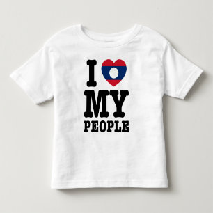 T-shirt Pour Les Tous Petits I Heart (Love) My Lao People