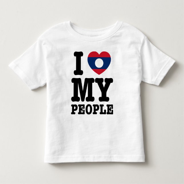 T-shirt Pour Les Tous Petits I Heart (Love) My Lao People (Devant)