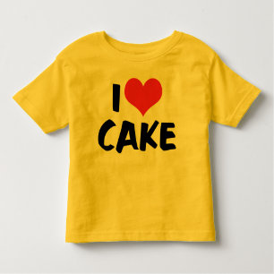 T-shirt Pour Les Tous Petits I Love Heart Cake - Cake Cookie Donut Lover
