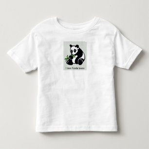 T-shirt Pour Les Tous Petits I love Panda Bears - Amoureux des animaux - Faune