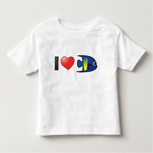 T-shirt Pour Les Tous Petits I Love Yellowbar Angelfish