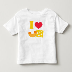 T-shirt Pour Les Tous Petits I Mac de coeur et fromage