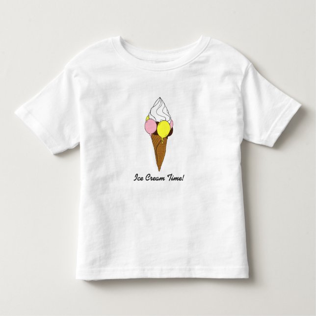 T-shirt Pour Les Tous Petits ICE Cream temps Shirt (Devant)