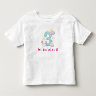 T-shirt Pour Les Tous Petits Ich bin schon 3!