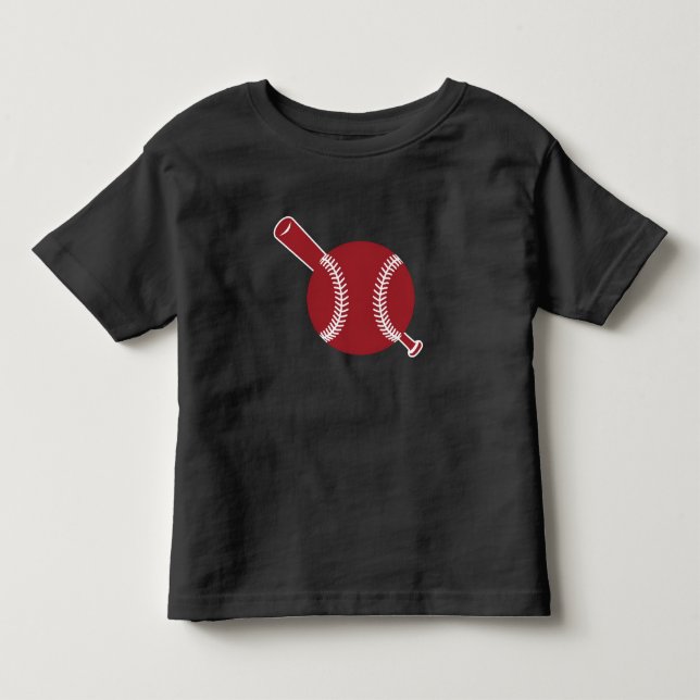T-shirt Pour Les Tous Petits Icône de baseball et de batte (Devant)