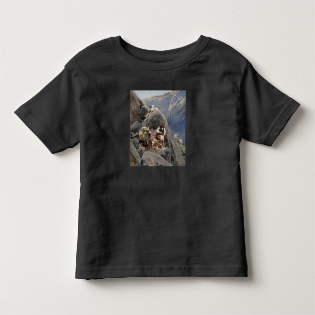 T-shirt Pour Les Tous Petits Icônes amérindiennes : Guerriers Apache, Cavalerie (Devant)