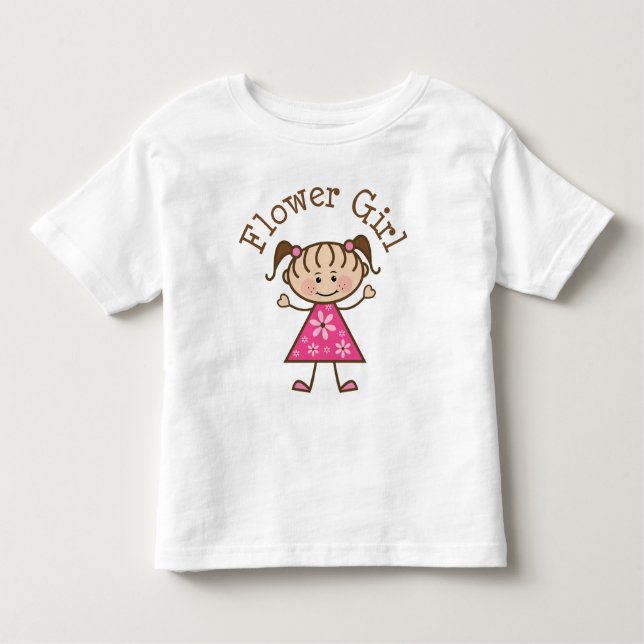 T-shirt Pour Les Tous Petits Idée cadeau Flower Girl rose (Devant)