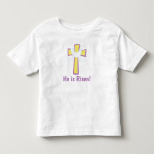 T-shirt Pour Les Tous Petits Il est ressuscité Croix Chrétienne
