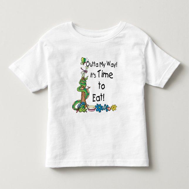 T-shirt Pour Les Tous Petits Il est temps de manger (Devant)