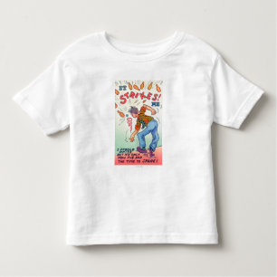 T-shirt Pour Les Tous Petits Il me frappe, bowling d'homme de bande dessinée