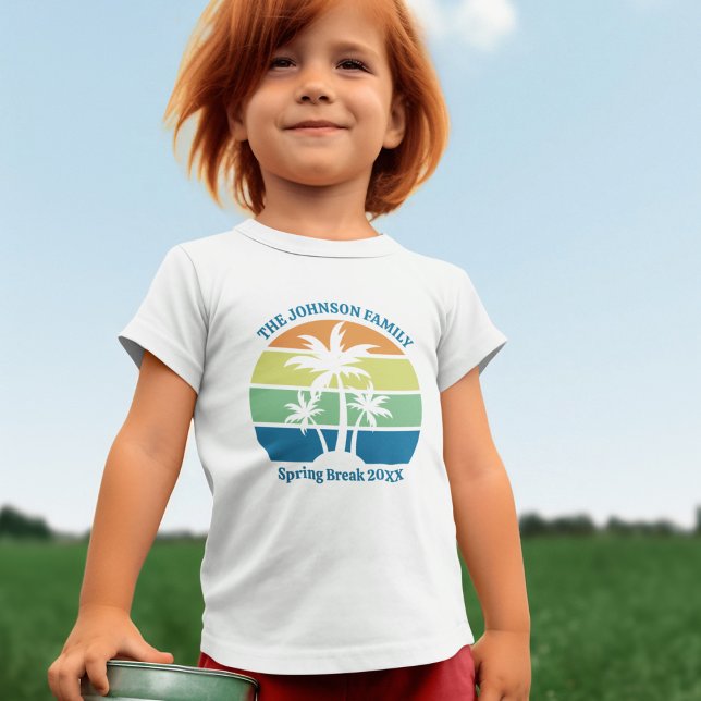 T-shirt Pour Les Tous Petits Ile tropicale sur mesure Palmiers mignonnes (Créateur téléchargé)