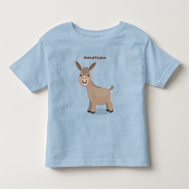 T-shirt Pour Les Tous Petits Illustration d'âne miniature joyeux (Devant)