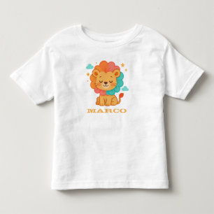 T-shirt Pour Les Tous Petits Illustration d'animal personnalisée Lion Rugisseme