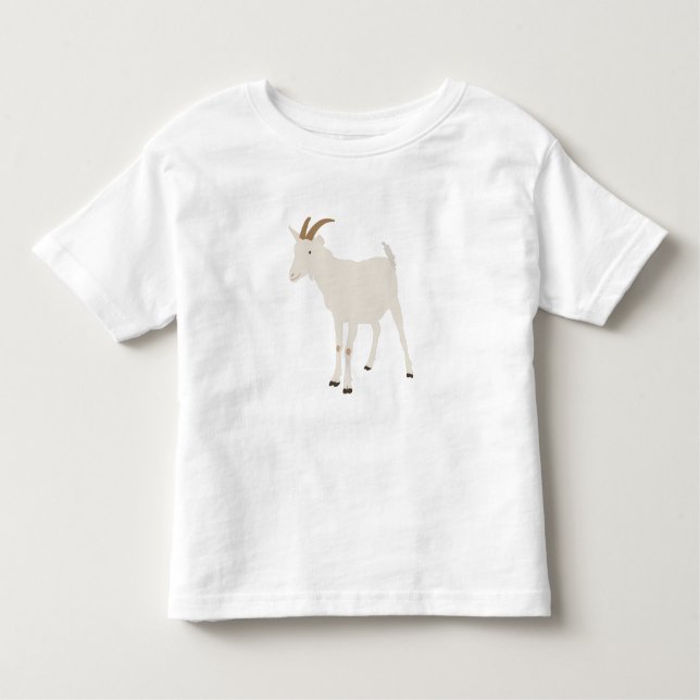 T-shirt Pour Les Tous Petits Illustration d'animaux de ferme chèvre  (Devant)