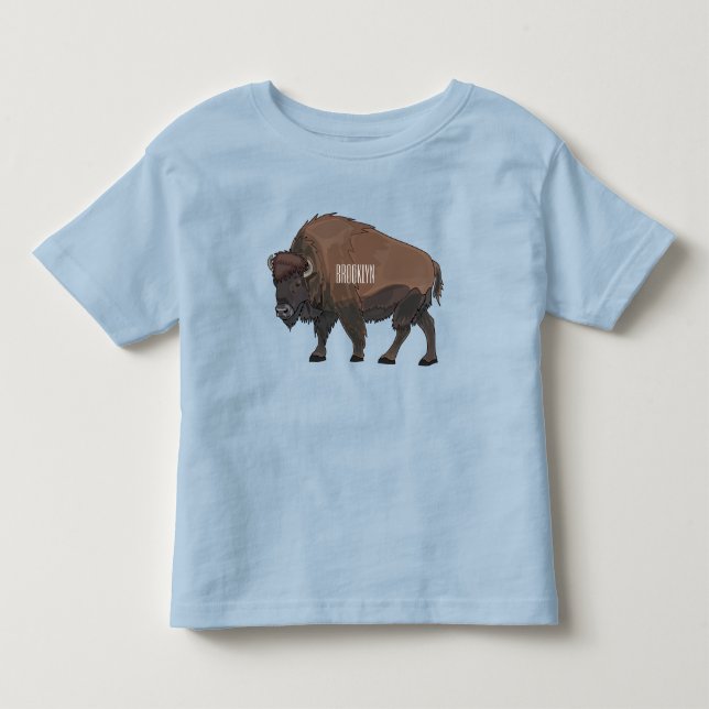 T-shirt Pour Les Tous Petits Illustration de bison (Devant)