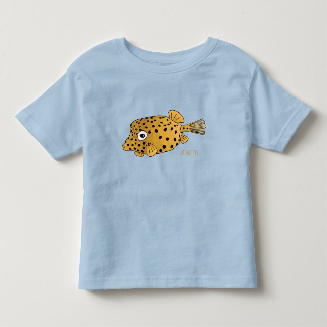 T-shirt Pour Les Tous Petits Illustration de boxfish jaune (Devant)