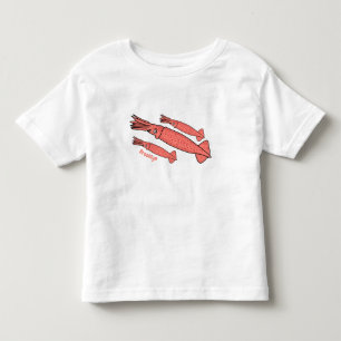 T-shirt Pour Les Tous Petits Illustration de calamar rose