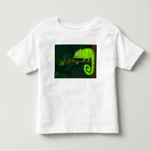 T-shirt Pour Les Tous Petits Illustration de caméléon vert mignon Reptile tropi