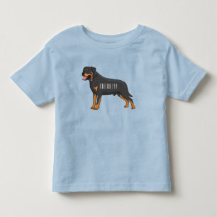 T-shirt Pour Les Tous Petits Illustration de chien Rottweiler