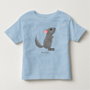 T-shirt Pour Les Tous Petits Illustration de chinchilla gris mignon