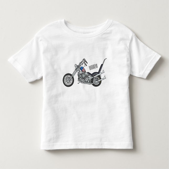 T-shirt Pour Les Tous Petits Illustration de Chopper Motorcycle 1950 (Devant)