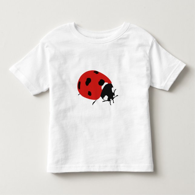 T-shirt Pour Les Tous Petits Illustration de coccinelle rouge mignonne  (Devant)