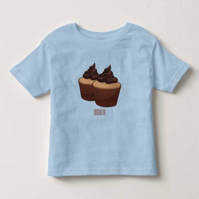 T-shirt Pour Les Tous Petits Illustration de Cupcake (Devant)