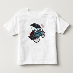 T-shirt Pour Les Tous Petits Illustration de cyclo-pousse