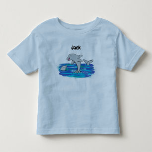 T-shirt Pour Les Tous Petits Illustration de dauphins heureux adorables