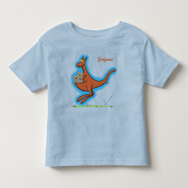 T-shirt Pour Les Tous Petits Illustration de dessin animé Cute kangaroo et koal (Devant)