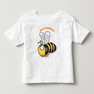 T-shirt Pour Les Tous Petits Illustration de dessin animé d'abeille heureuse mi