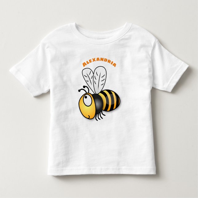 T-shirt Pour Les Tous Petits Illustration de dessin animé d'abeilles joyeux (Devant)