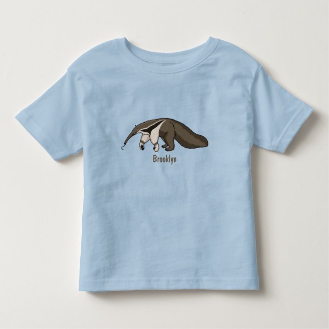 T-shirt Pour Les Tous Petits Illustration de dessin animé d'Anteater happy (Devant)
