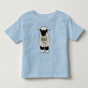 T-shirt Pour Les Tous Petits illustration de dessin animé de mouton Valais Blac