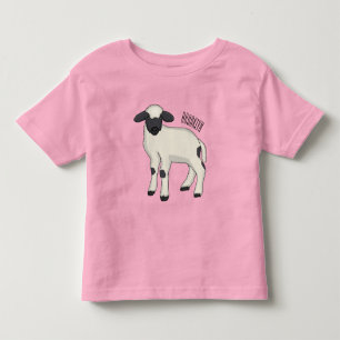 T-shirt Pour Les Tous Petits illustration de dessin animé de mouton Valais Blac