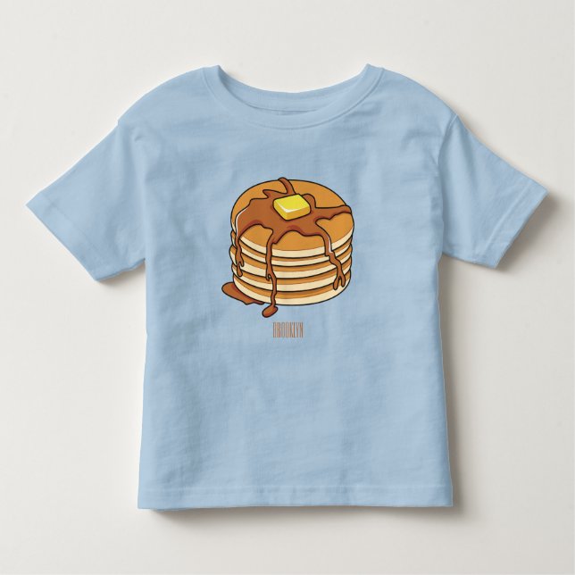 T-shirt Pour Les Tous Petits Illustration de dessin animé de Pancake (Devant)